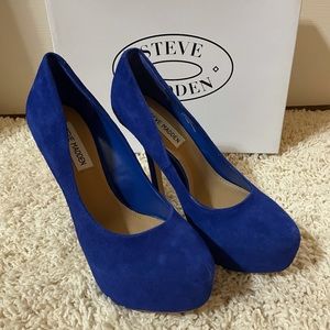 Steve Madden Blue Sude Heels